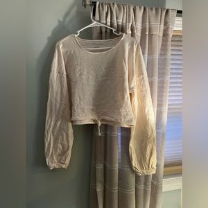 American eagle tie long sleeve crop top